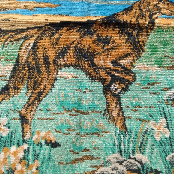 Vintage Hunting Dog Tapestry Pillow Cover Red Irish Setter - Picture 11 of 16